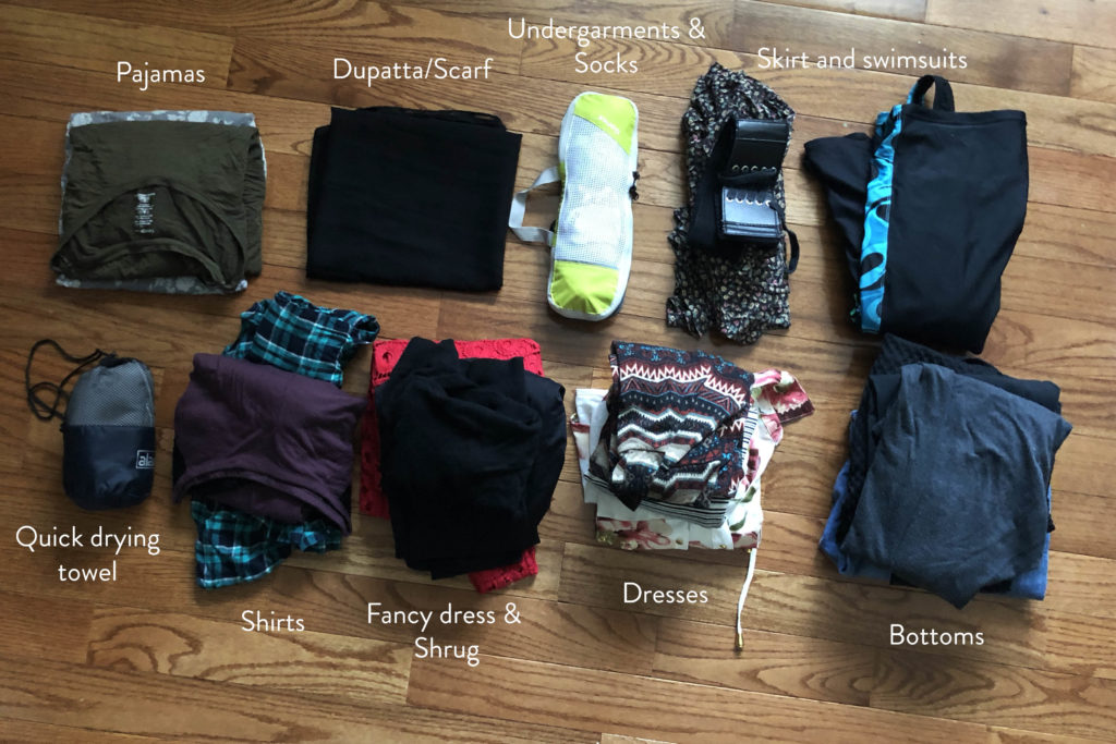 What I packed - Aurooba Ahmed